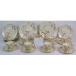 A 24 piece part tea service of Jackson and Gosling 'Ye Olde English' Grosvenor china including seven