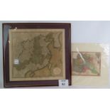 A framed map of China by John Cary, dated 1811 and a map of Turkey in Asia published by W&T Darton