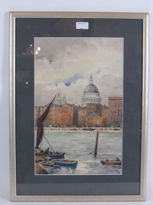 L Stanley Crosbie (1959) - `Venice', watercolour, signed, dated, 43cm x 27cm, framed. Condition
