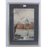 L Stanley Crosbie (1959) - `Venice', watercolour, signed, dated, 43cm x 27cm, framed. Condition