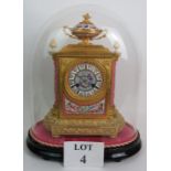 A 19th Century Louis XVIII style porcelain and Ormulu striking mantel clock by J&W Mitchell of