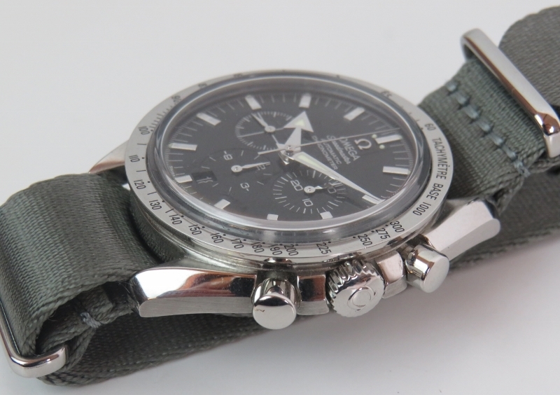 An Omega Speedmaster automatic chronograph watch, Broad Arrow model with all original paperwork. - Image 6 of 6