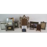 Ten mixed photo frames, mainly early 20th Century including Art Nouveau and Rococo designs.