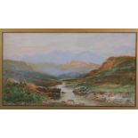 British School (late 19th/early 20th Century) - 'Panoramic Moors Scene', watercolour, 18cm x 33cm,