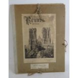 Raoul Varin (1865-1943) - 'Reims en ruines', a folio of 10 pencil signed engravings, c. 1920.