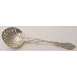 A good quality sifter spoon, Sheffield 1909, approx 1 troy oz/35grams, Mappin & Webb. Condition
