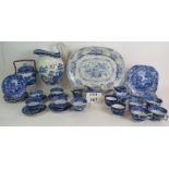 A quantity of 19th and 20th Century blue and white china mainly being Spode Italian including a