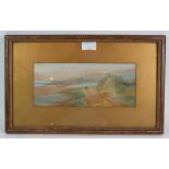 Attributed to William Hawksworth (1853-1935) - 'Bosham, Sussex', watercolour, signed, 12cm x 28cm,