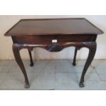 A fine Georgian Irish silver table with a dished top, shape frieze carved with acanthus & shell