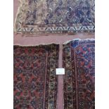 Three small late 19th/20th Century Persian rugs. Worn with the shabby chic look. 2x 115cm x 75cm and