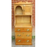 A stripped pine dresser of small proportions with three graduated long drawers to base. 160cm high x