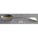 Georgian silver basting spoon. London 1817, maker Solomon Hougham, Solomon Royes & John East Dix.
