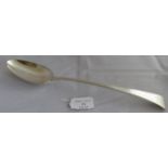 A George III silver basting Old English pattern basting spoon, London 1801, maker Stephen Adams.