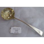 A good quality berry pattern sugar sifter spoon, London 1806, maker mark rubbed. Blank cartouche