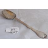 A rare silver 17th century James II trefid spoon, London 1686, maker Lawrence Cole. Weight 49 grams,
