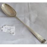A Georgian 18th century silver tablespoon with shell motif to back of bowl, London 1771, makers mark