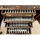 A superb suite of approximately 220 pieces of silver Hanovarian rat tail pattern cutlery by Mappin &