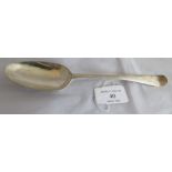 A silver C18th Hanoverian pattern tablespoon. London, date letter rubbed, maker George Smith II,