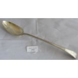 A Georgian 18th century silver serving/basting spoon, London 1792, maker George Smith III &