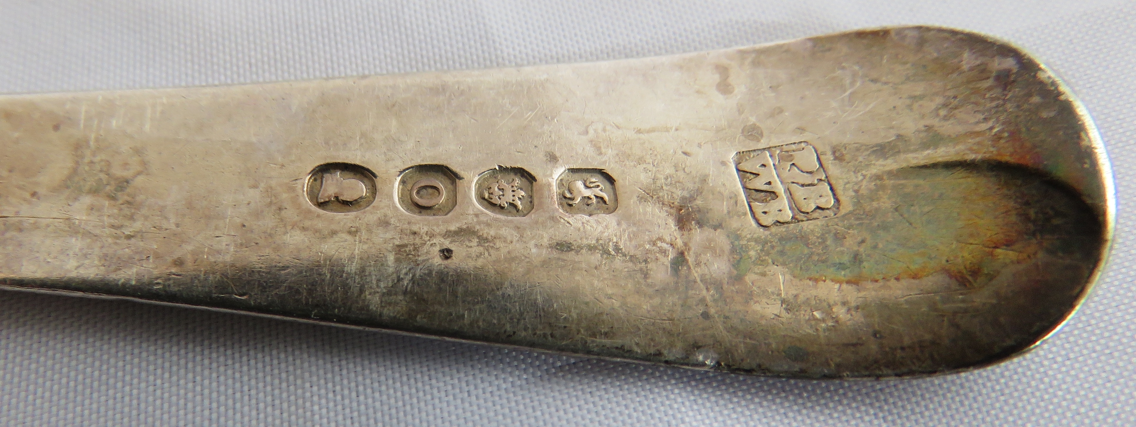 Georgian silver tablespoon London 1809, maker Peter & William Bateman. Weight 61 grams, measures 8. - Image 7 of 8