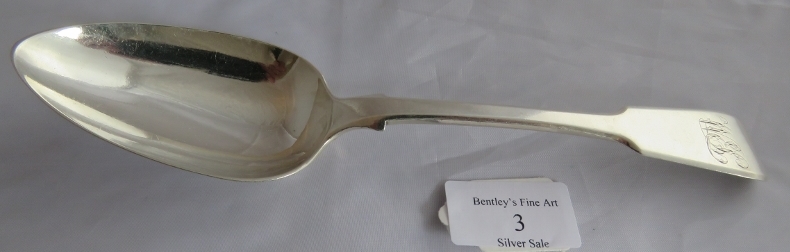 Georgian silver tablespoon, London 1820, maker George Piercy. Mono to handle. Weight 84 grams, - Image 5 of 5