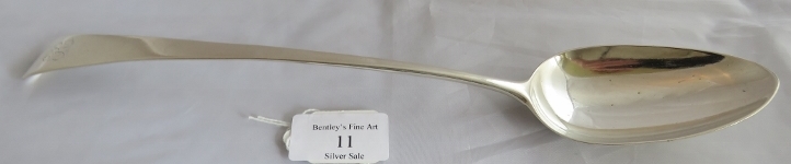 A George III silver basting Old English pattern basting spoon, London 1801, maker Stephen Adams. - Image 2 of 5