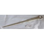 A Georgian C18th silver meat skewer, London circa 1785 (date letter rubbed), maker Samuel Wintle.