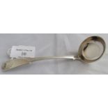 A Scottish silver toddy ladle with shell pattern motif to handle. Edinburgh 1829, maker James McKay.
