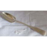 An Exeter silver fiddle pattern basting spoon. Exeter 1835, maker Charles Taylor & Son. Mono to