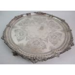 A late Victorian silver Chippendale-Revival salver by Martin Hall & Co (Richard Martin & Ebeneezer