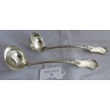 A pair of early Victorian Scottish toddy ladles, Glasgow 1845, maker Robert Gray & Son. Monos to