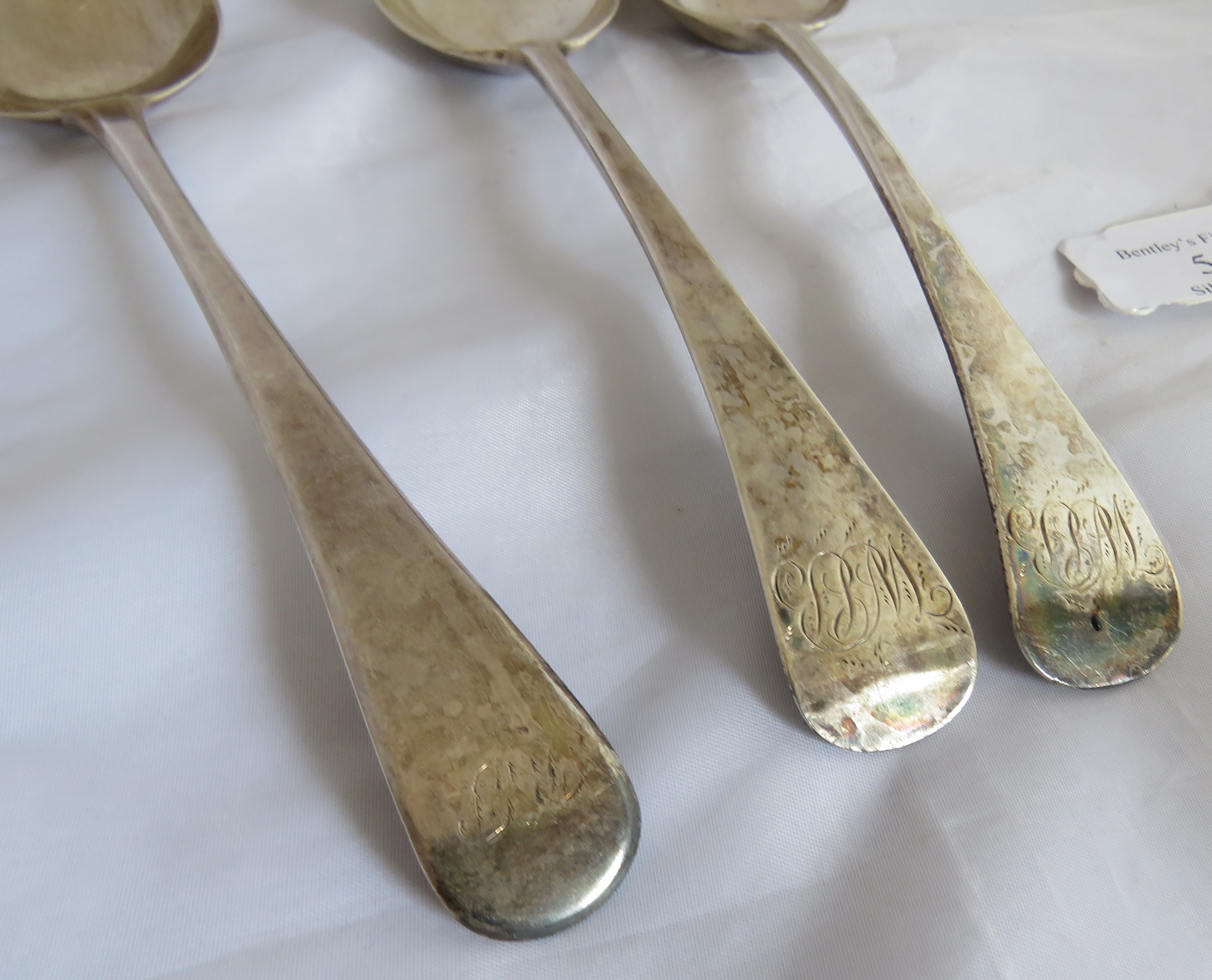 Georgian silver tablespoon London 1809, maker Peter & William Bateman. Weight 61 grams, measures 8. - Image 3 of 8