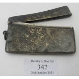 A silver card case, Birmingham 1904, approx weight 1.4 troy oz/42 grams. Condition report: Lid