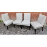 A contemporary set of four dining chairs by Morgan Contract Furniture Ltd, upholstered in grey