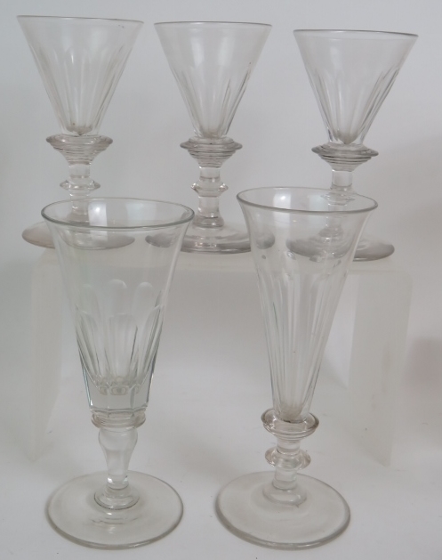 A selection of early 19th to early 20th Century drinking glasses and glassware including two - Image 4 of 5