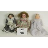 An Armand Marseille Bisque headed doll number 1894 5/0 with jointed arms and legs and wig by Mary