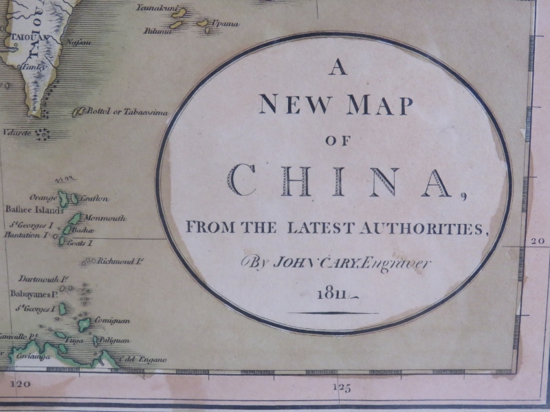 A framed map of China by John Cary, dated 1811 and a map of Turkey in Asia published by W&T Darton - Image 3 of 5