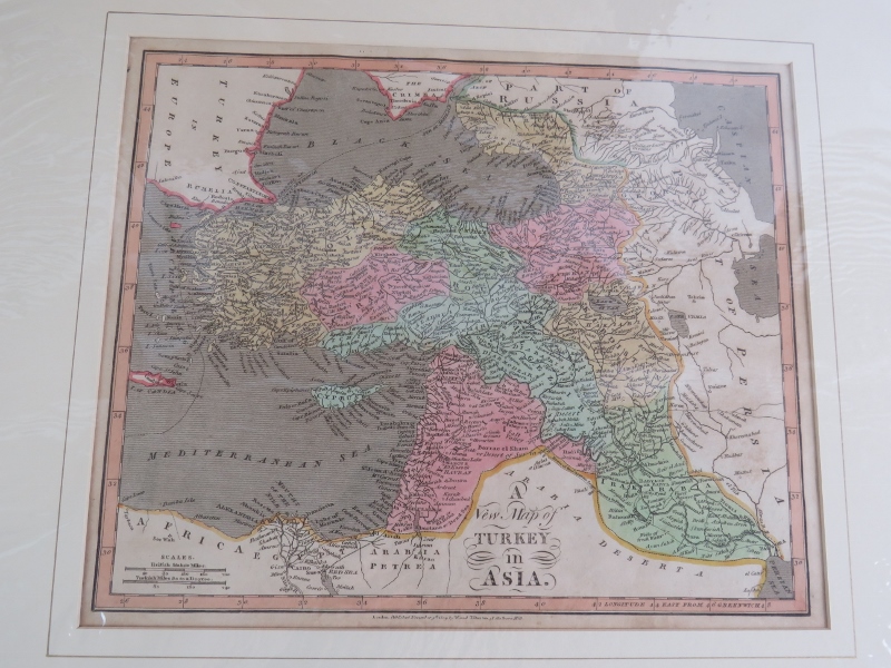 A framed map of China by John Cary, dated 1811 and a map of Turkey in Asia published by W&T Darton - Image 4 of 5