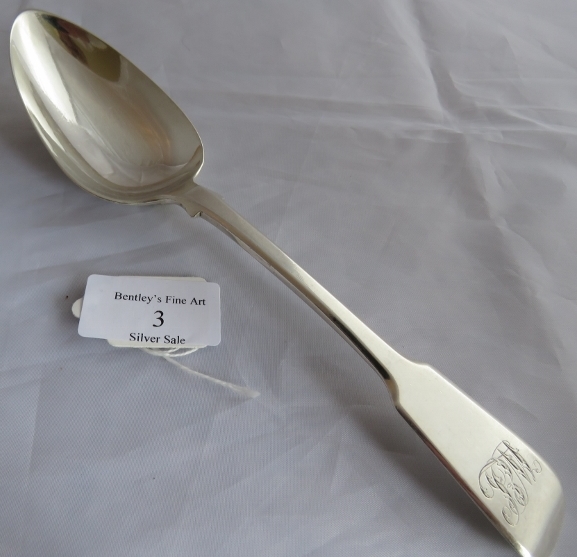 Georgian silver tablespoon, London 1820, maker George Piercy. Mono to handle. Weight 84 grams, - Image 2 of 5