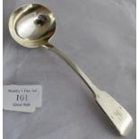 A Georgian silver sauce ladle, London 1822, maker William Eley & William Fearn. Weight 57 grams,