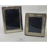 Two small modern silver frames, both fully hallmarked. Condition report: Small dent, otherwise