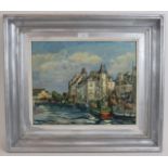 Rene Le Forestier (1903-1972) - 'Harbour Scene', oil on board, signed, 32cm x 40cm, framed.