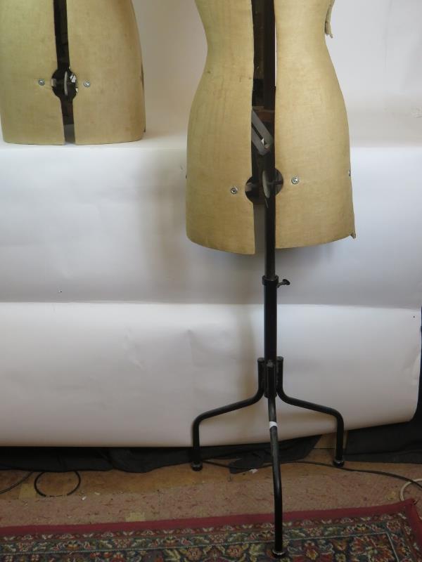 Two 1950s Chill-Daw Pioneer adjustable dress maker's dummies one on steel tripod stand. (2). - Image 9 of 9