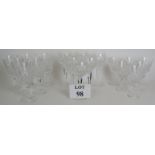 A suite of 18 Waterford crystal Alana pattern wine glasses to include six red wine, six white wine