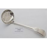 William IV silver sugar sifter spoon, London 1836, approx weight 1.4 troy oz/45 grams. Condition
