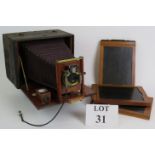 A late 19th Century Rochester Optical Co Premo B plate camera in excellent internal condition,