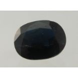 A single loose unmounted oval cut sapphire, approx 2.46cts. Condition report: Some wear.