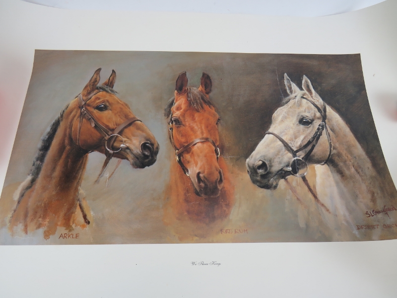 Two Claire Eva Burton pencil signed limited edition horse racing prints also signed by the - Image 3 of 6