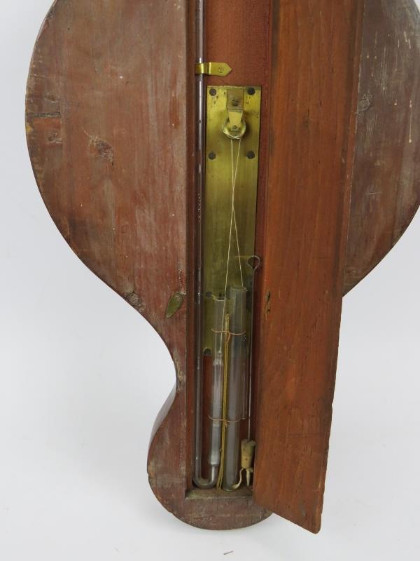 A 19th Century mahogany cased wheel barometer with silvered dial. Height 96cm. Condition report: - Image 6 of 6