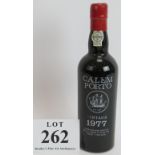 One bottle of Calem 1977 vintage port, 75cl. Condition report: Level low neck.